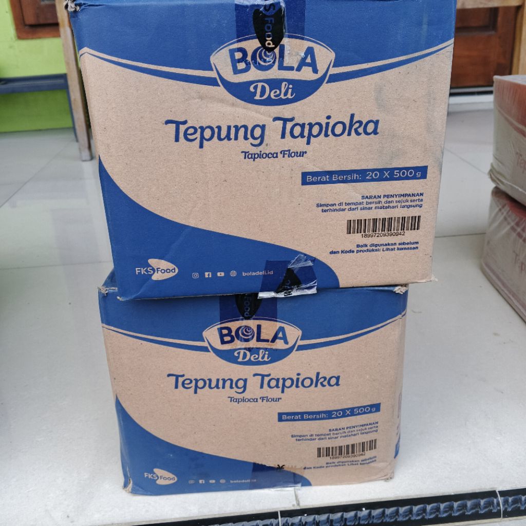 

Paket 2 Dus Tepung Tapioka/Kanji Bola Deli 500gr