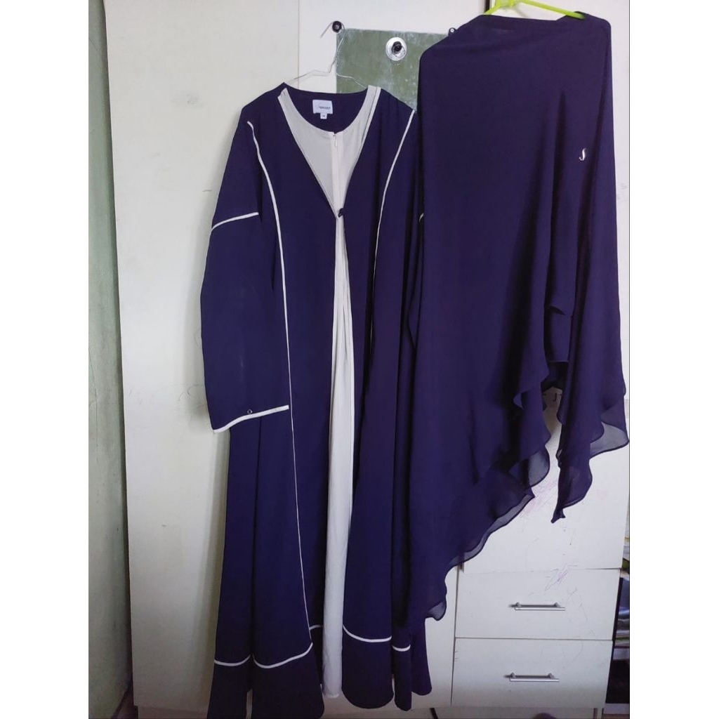 Preloved Gamis Set Ummu Sarah size M Navy