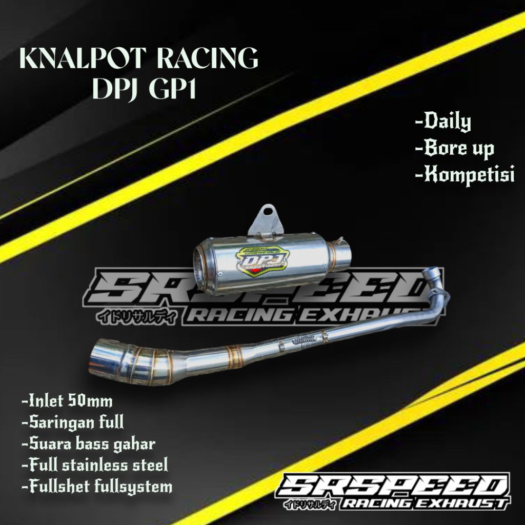 Knalpot Racing DPJ  GP1 pnp motor REVO shogun kharisma SUPRA vega blitz dll