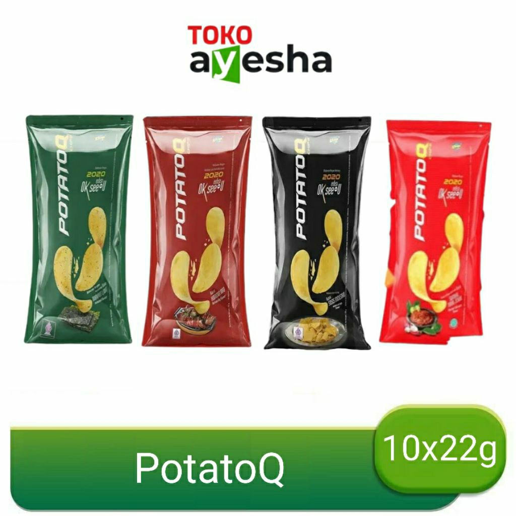 

Potato Q Chips 22 gr - 1 Pack isi 10 bks