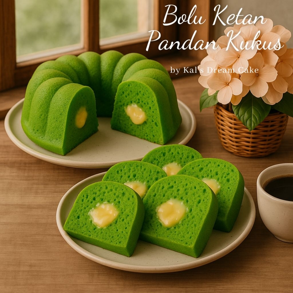 

Bolu Pandan Keju Lumer (kukus) by Kal's Cake