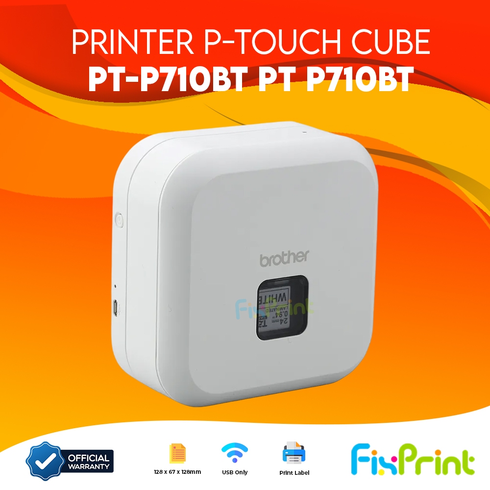 

Printer Brother P-touch Cube PT-P710BT PT-P300BT Label Maker PT P710BT PT P300BT Print Label Multifungsi Garansi Resmi