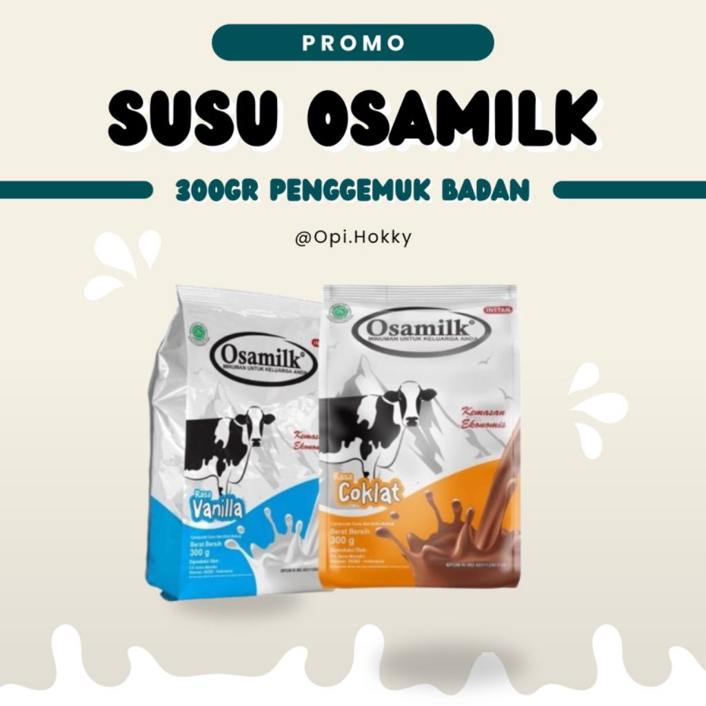 

Baru - Osamilk 300gr rasa coklat & vanila