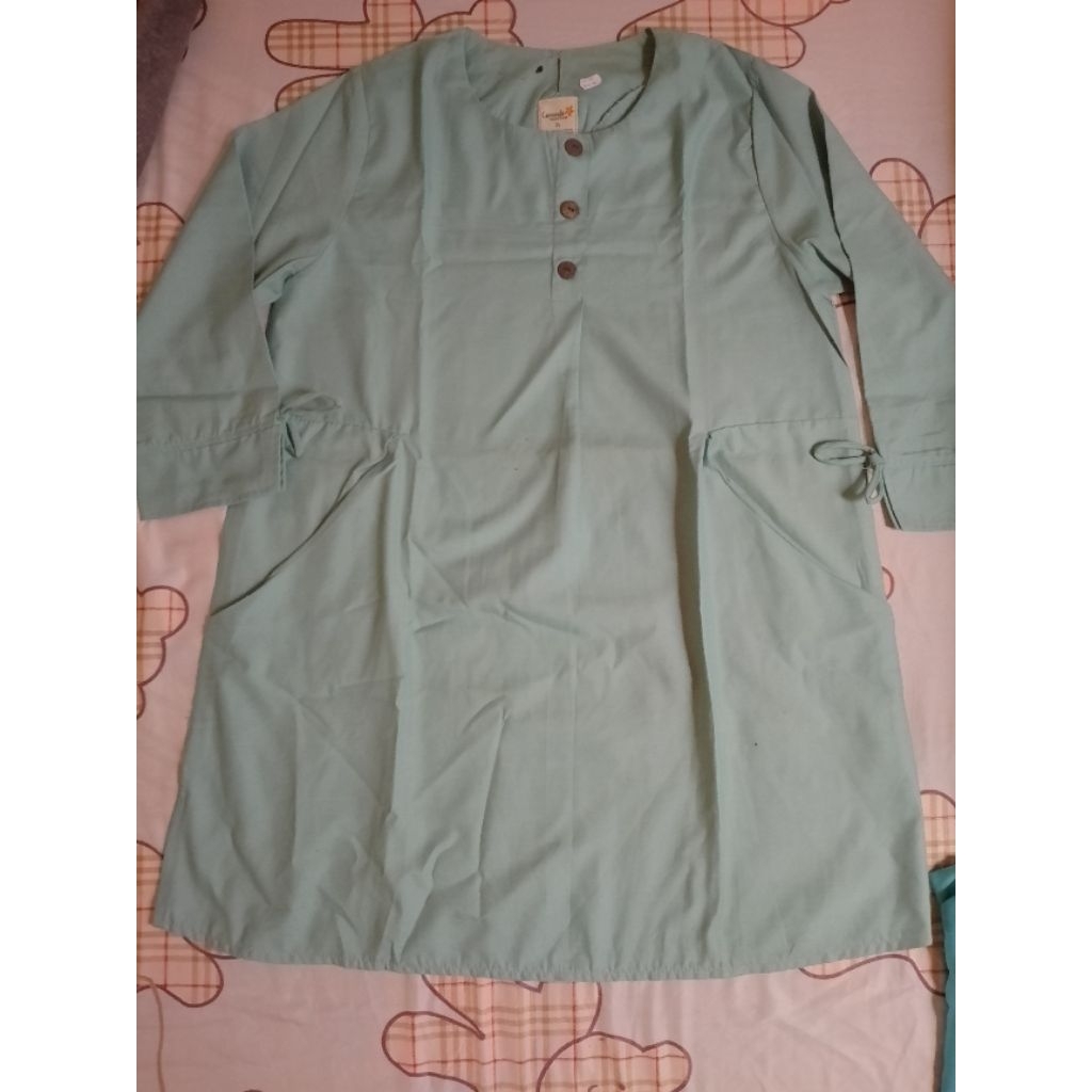 Blouse sage kancing depan - busui friendly - katun adem