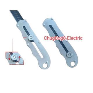 

Cutter pisau tajam besar /cutter baja stainless anti karat bahan kuat Silver dan Refillnya