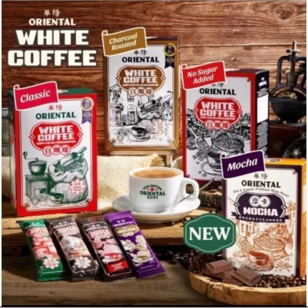 

Oriental Kopi White Coffee Ready Semua Varian (1Box x 10s)