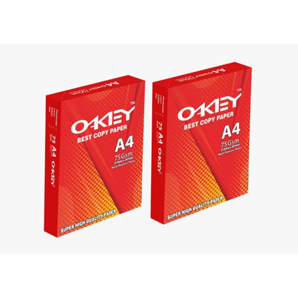 

Kertas Okey A4 75 GSM , 1rim 500 lembar