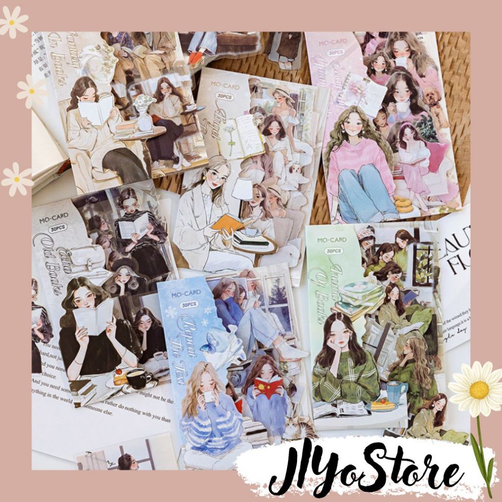 

30pcs Stiker Sticker Anti Air Bujo Journal Jurnal Scrapbook Planner Diary Fashion Aesthetic Lucu DIY