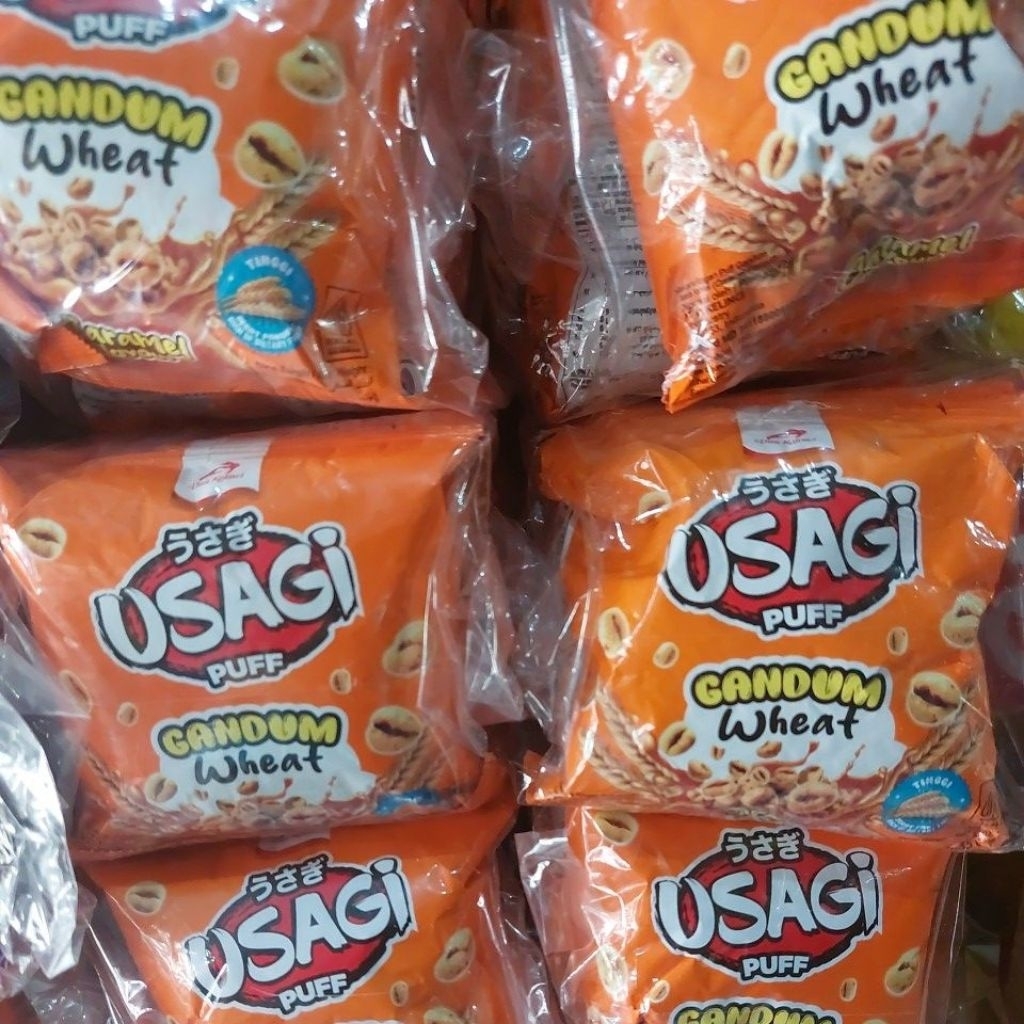 

<perpack>usagi puff gandum wheat 1pack isi 10pcs x 10gram..