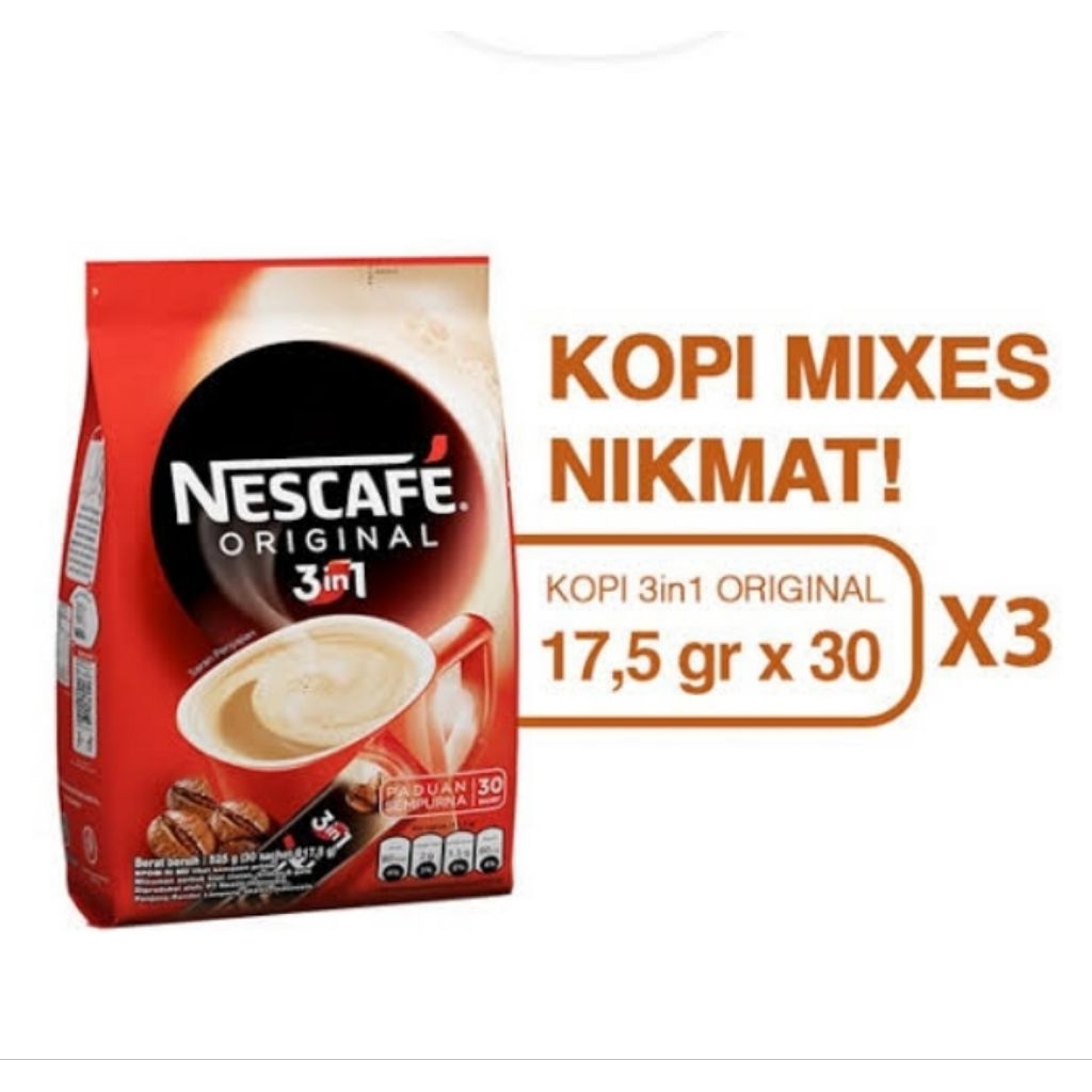 

Nescafe Original 3in1 17.5gr - Isi 5pcs