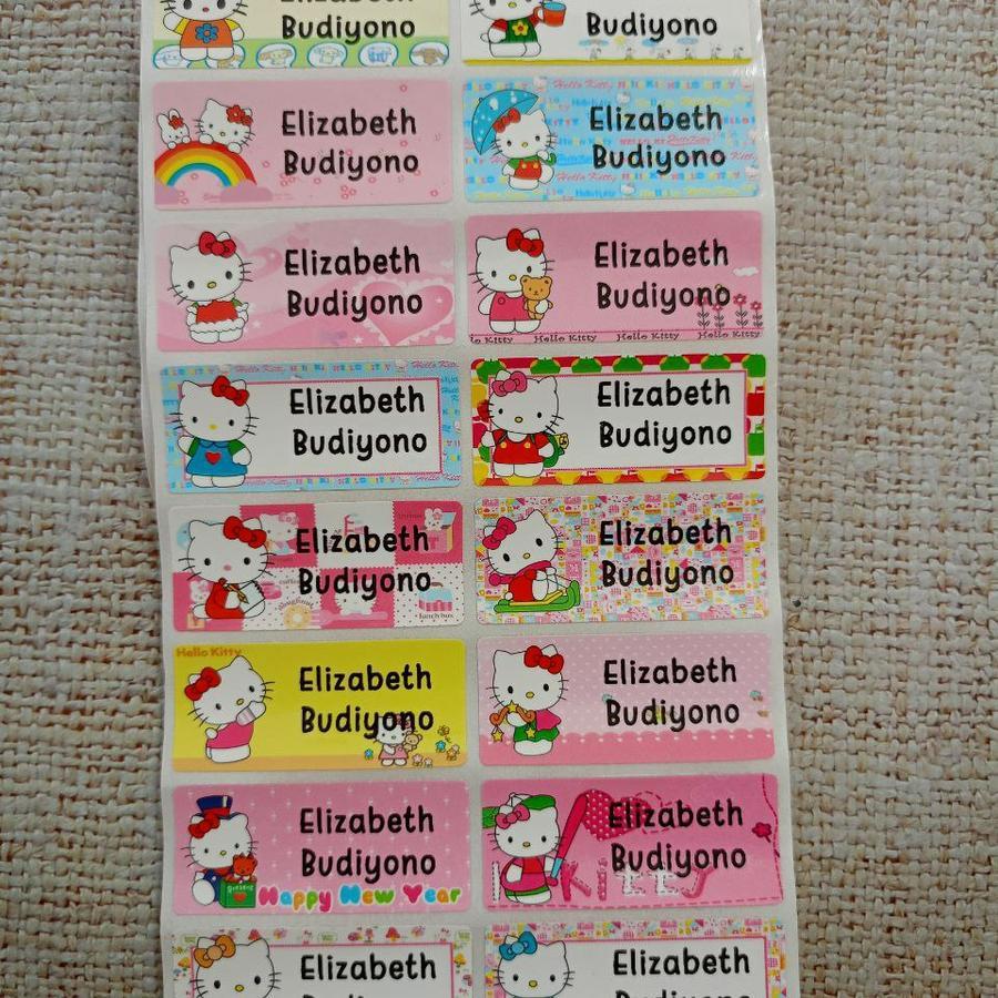 

Hello Kitty sweet Label nama sticker label name waterproof