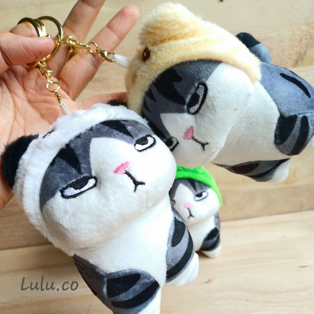 Gantungan kunci boneka kucing jutek marah 0054