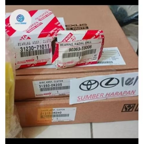 kopling set kain klos set fortuner diesel 2005-2011 original 31210-0k040 31250-0k205