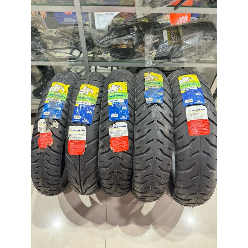 BAN LUAR TUBELESS MICHELIN PILOT STREET 2 RING 17 100/80-17 110/70-17 120/70-17 130/70-17 140/70-17 