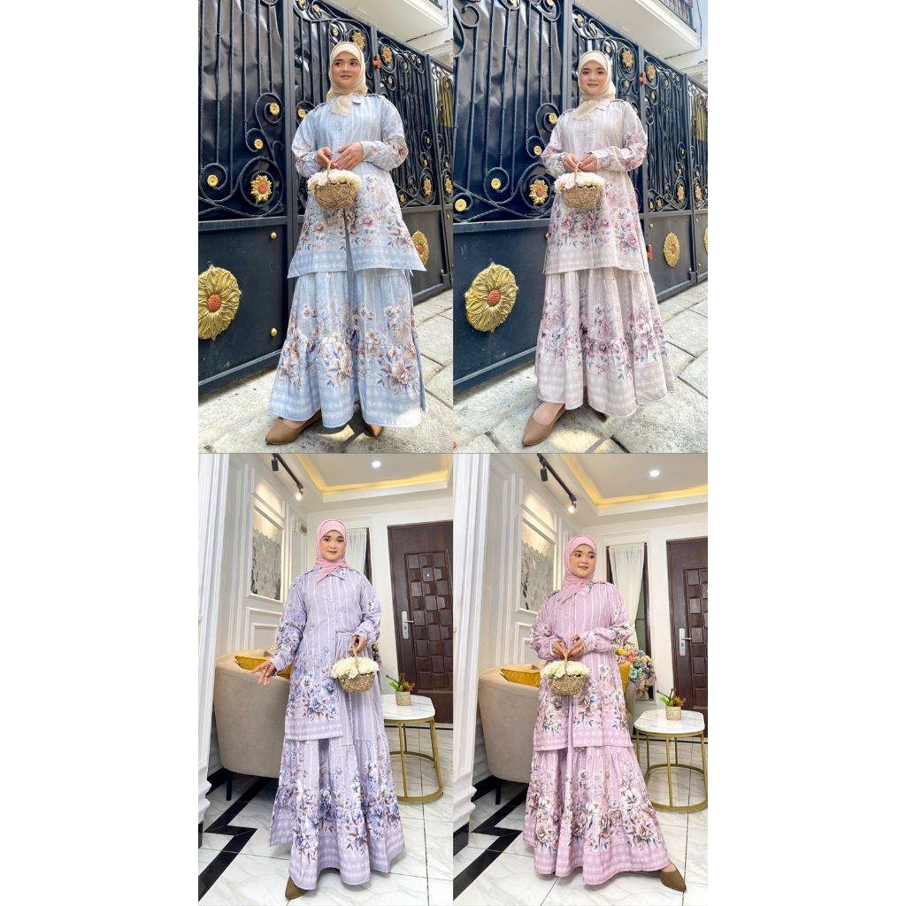 Set Rok Zahra Series | Sarkis | Tunik Wanita