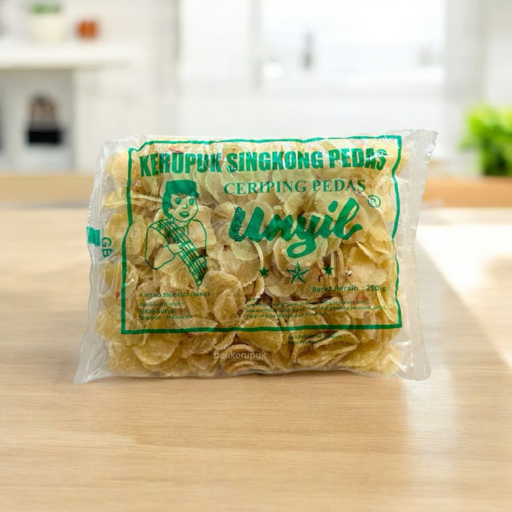 

Ceriping Pedas Kerupuk Singkong Mentah Cap UNYIL 250g