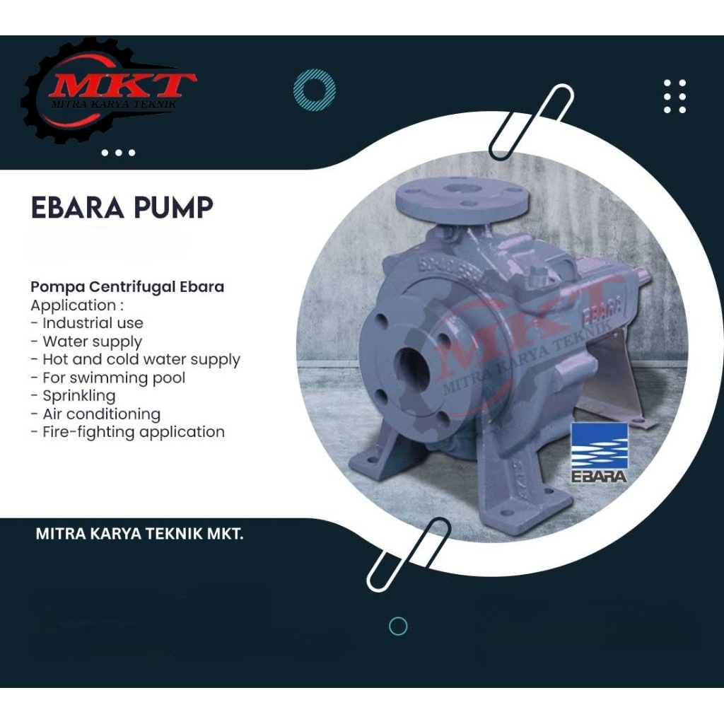 POMPA EBARA 80×65 MECHANICAL SEAL CENTRIFUGAL PUMP.
