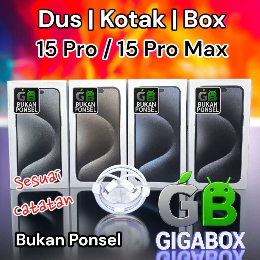 

(Sesuai Catatan)Dus | Kardus | Box 15 Pro / 15 Pro Max Slim (Fullset) – Kemasan Premium dan Lengkap