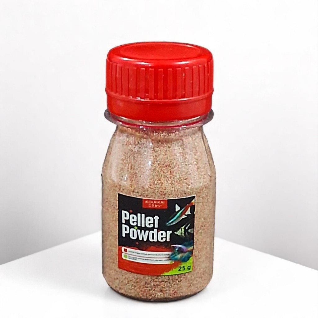 KOUKKAI PELLET POWDER BURAYAK GUPPY, CUPANG, KOKI, LOUHAN, KOI, TETRA 25 G