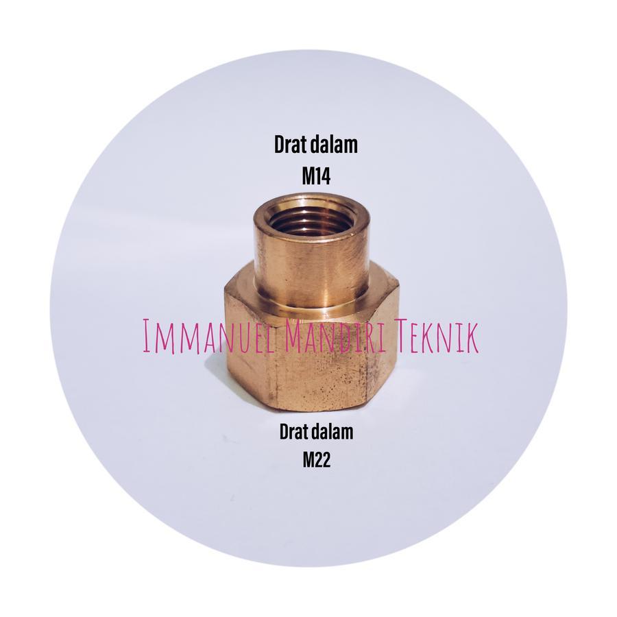 Sambungan selang jet cleaner M22 x M14 / Socket jet cleaner M22 x M14