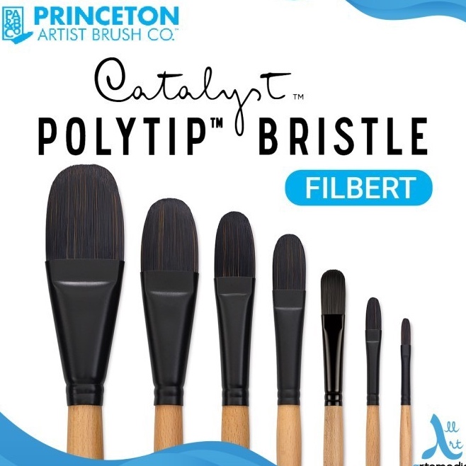 

KODE E48F Princeton Catalyst Polytip Bristle Filbert Synthetic Brush Kuas Lukis