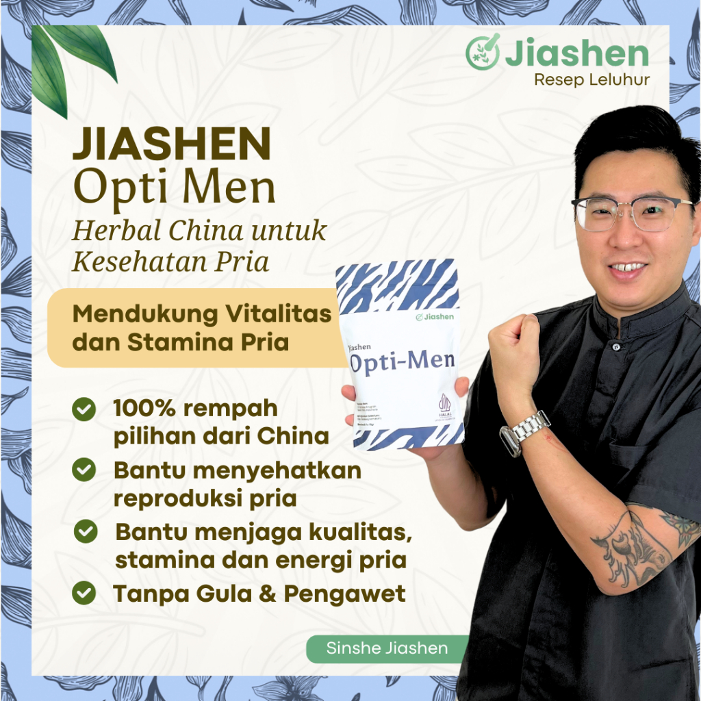 Jiashen - Suplemen Kesuburan Pria & Promil Herbal Cina Alami - Opti-Men