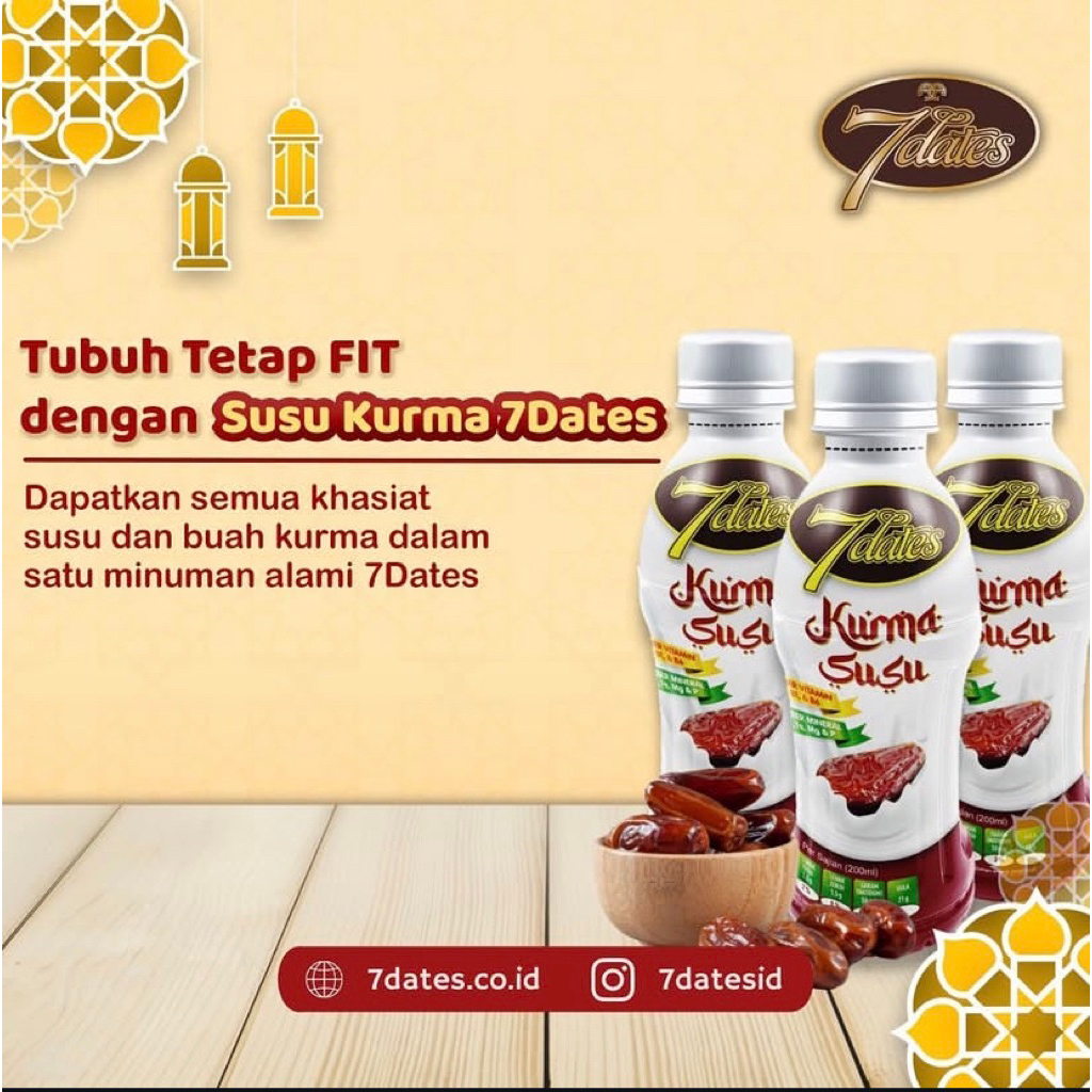 

Susu kurma 7dates Box isi 3 botol kemasan 200ml