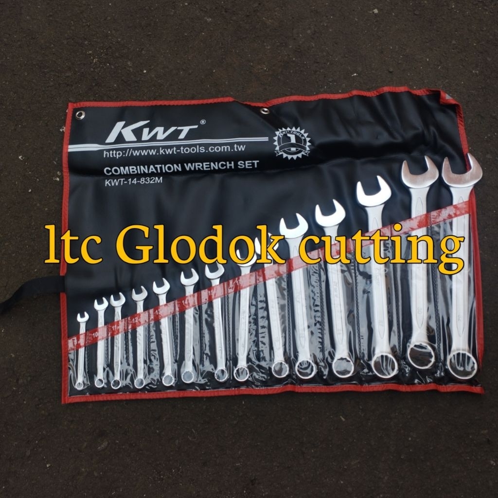 kwt combination wrench set 14 pcs  8-32mm kunci ring pas 8 10 11 13 14 15 17  19 22 24 27 30 32 mm