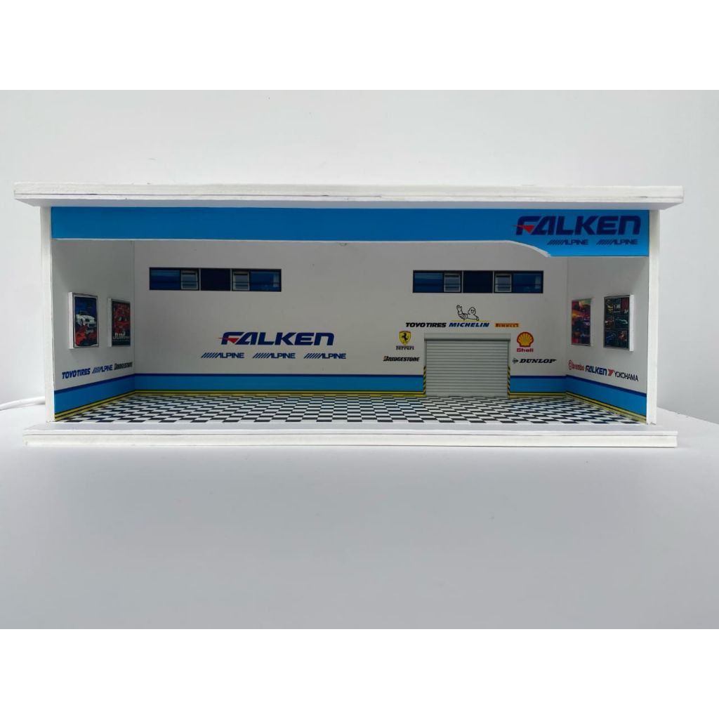 Diorama hotwheels garasi falken skala 1:64
