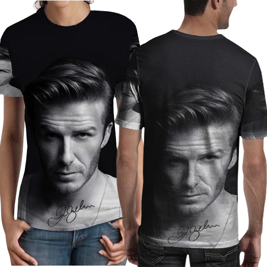 Kaos David Beckham Tshirt Fullprint Unisex Casual Bahan Polyester Jersey [PO 3 HARI]