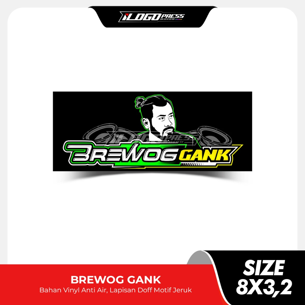 

BREWOG GANK - Stiker Sound System Bahan Vinyl Premium Anti Air Doff Motif Jeruk