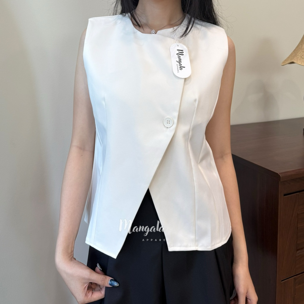 Mangala Mara Vest 2101 - Rompi Outer Wanita Tanpa Lengan Elegan Korean Look - Atasan Formal Kekinian