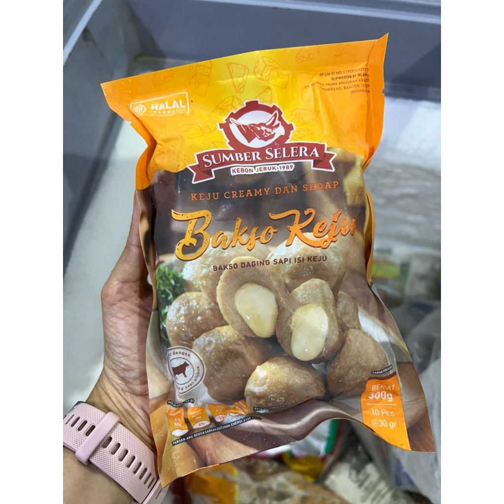 

Bakso Sumber Selera isi Keju kepala sapi isi 10 pcs
