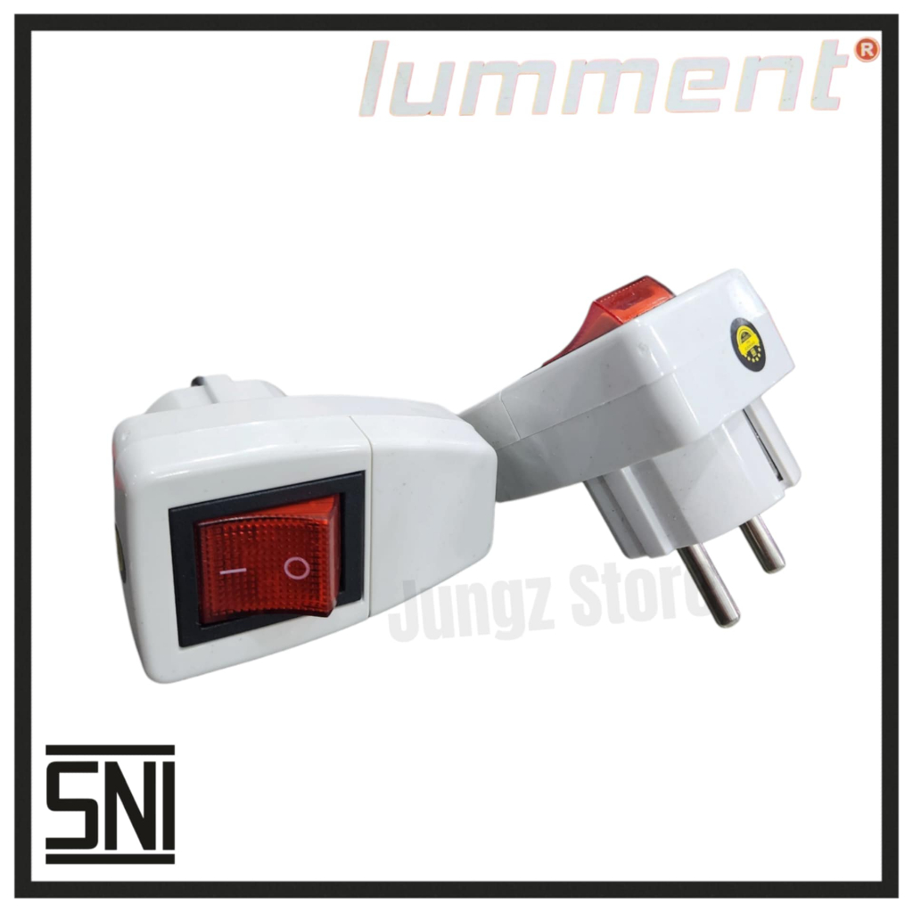 Lumment Steker Saklar Lampu On Off / Colokan Listrik Dengan Saklar On Off