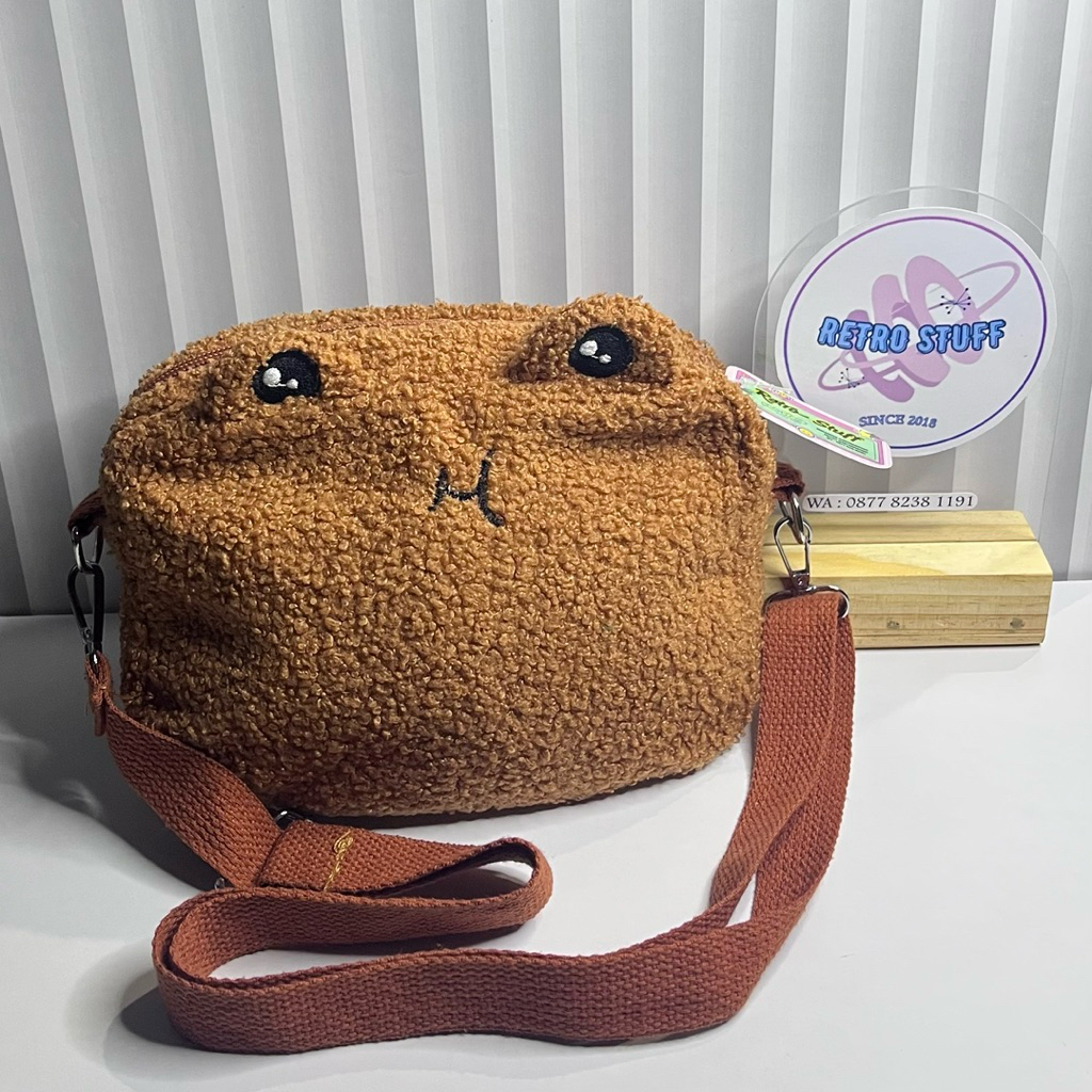 Sling Bag Frog Plush Cute Animal