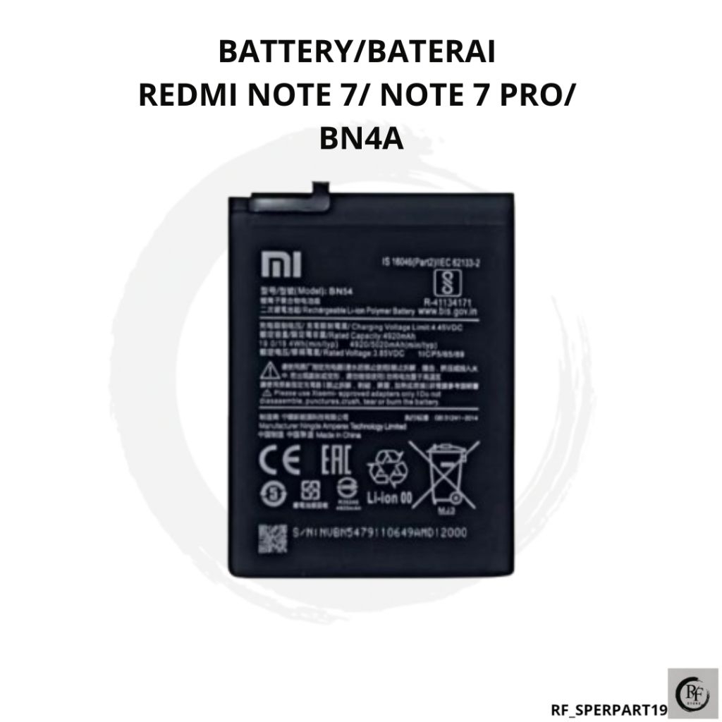 BATTERY/BATERAI HP REDMI NOTE 7/ NOTE 7/ BN4A/ ORIGINAL 100%