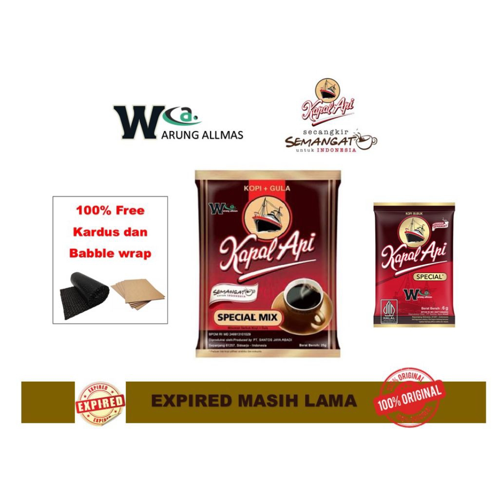 

Promo / Diskon / Hemat Kopi Kapal Api Special Mix 23g dan Kapal Api Special 6g
