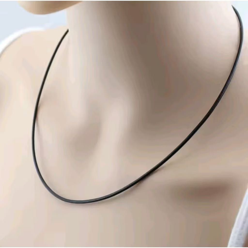 Kalung Tali Hitam Korea Pria Wanita | Necklace Silk Leather Terbaru