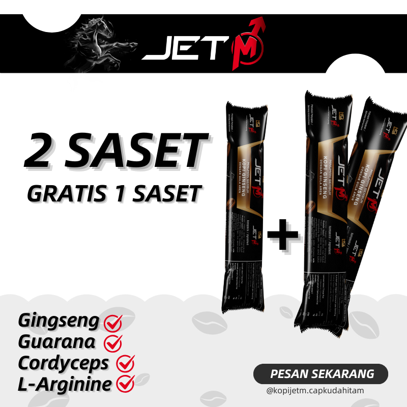 

3 Saset KOPI JETM (Kopi Gingseng Gula Aren Booster Stamina Pria)