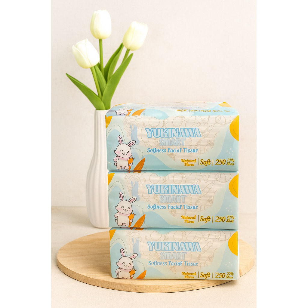 (GROSIR 10 PACK) Tisu Yukinawa - Tisu Wajah 250 sheets 2 ply