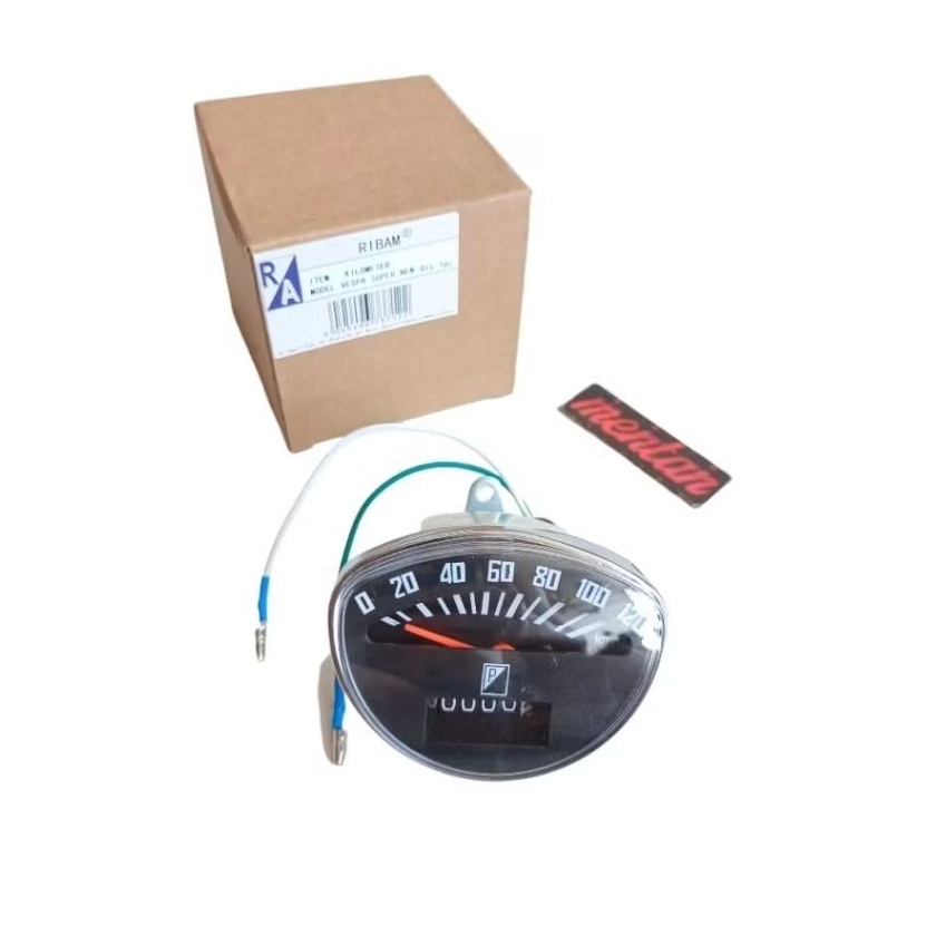 SPEEDOMETER KILOMETER ASSY VESPA NEW SUPER SPRINT 1970 - 1978 HITAM