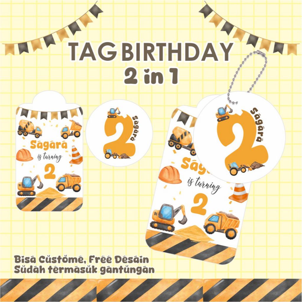 Hang Tag Ulang Tahun Anak  Tag Birthday Hampers
