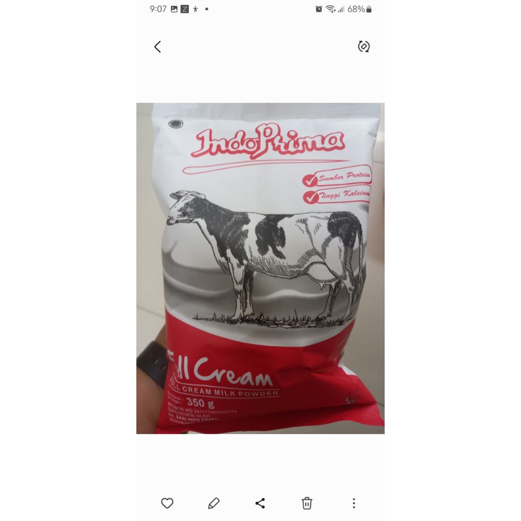 

Susu Indoprima Full Cream Rasa Plain 350gr 700gr original