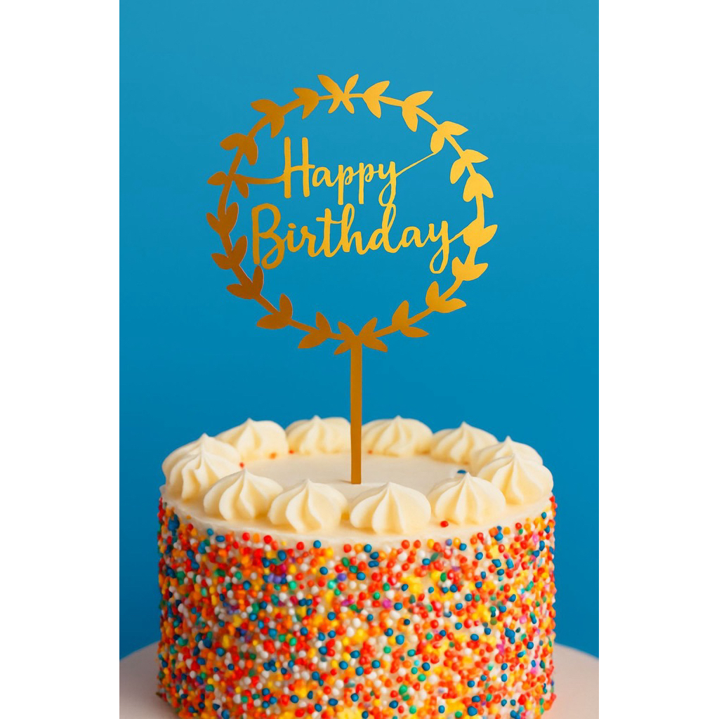 Topper Ultah Happy Birthday Akrilik 10pcs T722