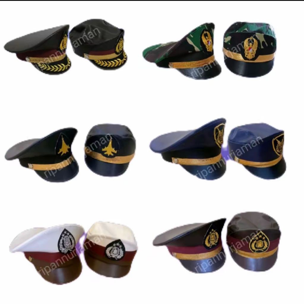 topi polantas polisi anak Topi TNI AU Topi TNI AD topi polantas topi sabara topi perwira topi pilot 