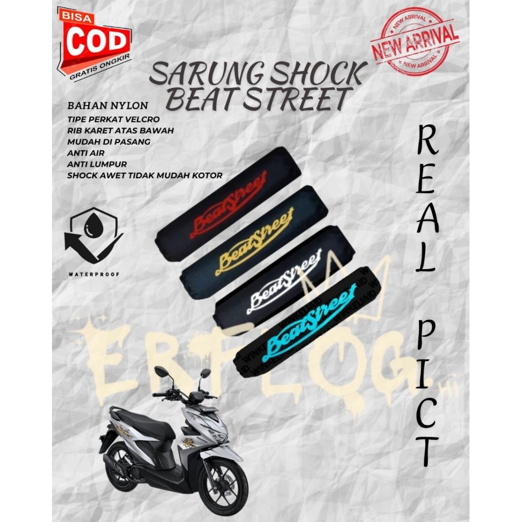sarung shock beat street cover shock motor anti air anti lumpur pelinduk shock belakang