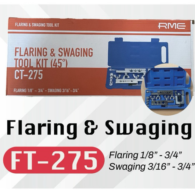 FLARING SWAGING TOOL Alat Service AC Flaring dan Swaging FT 275 AC TOOL SET FT 275