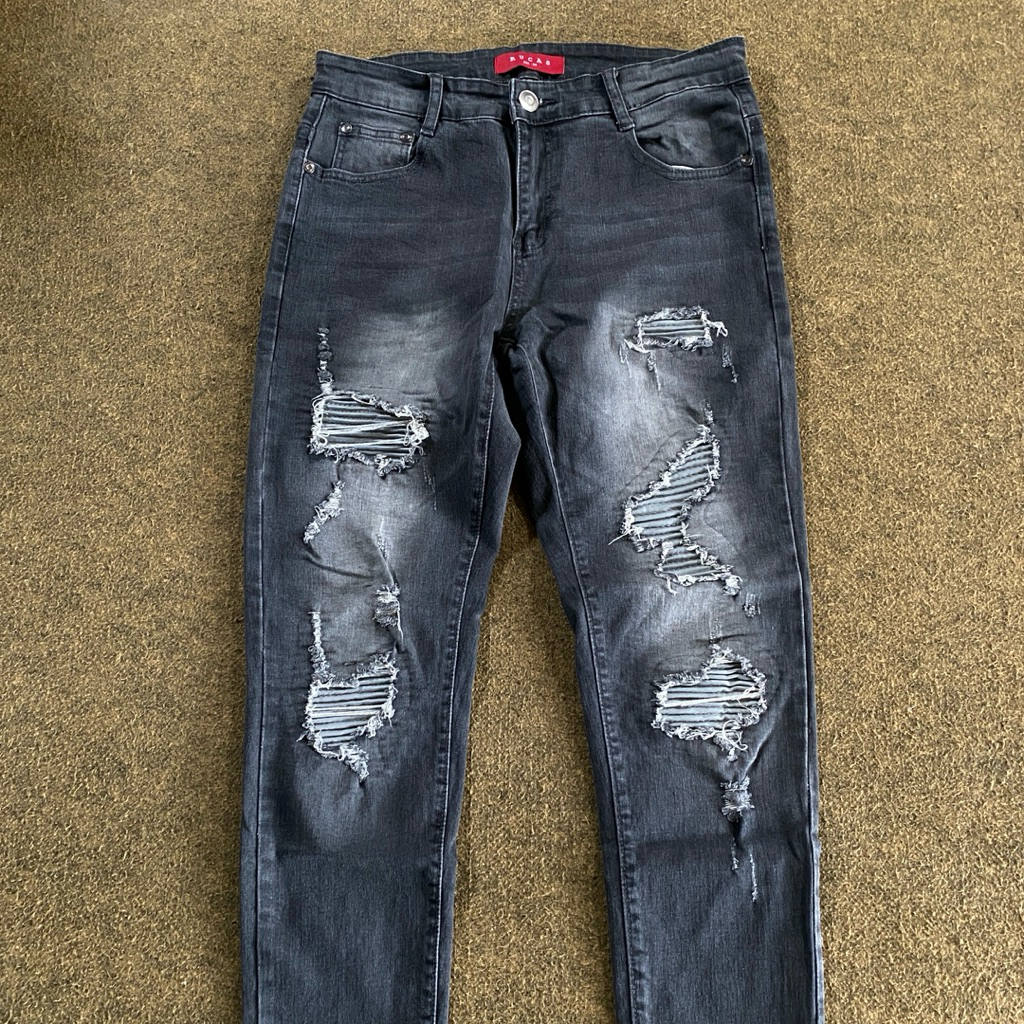 TAKE ALL RUCAS JEANS GREY LEATHER SEASON 11 & BTR KING OF SNOW LIKE NEW SIZE 30