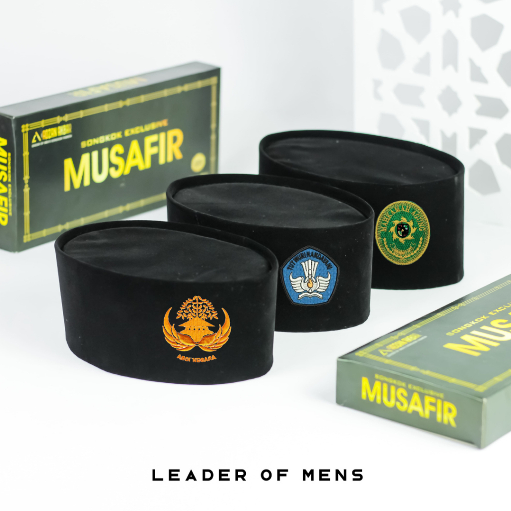 Peci Songkok Kopiah Custom Logo Bordir Bisa Reques Logo Suka Suka Bahan Beludru Premium