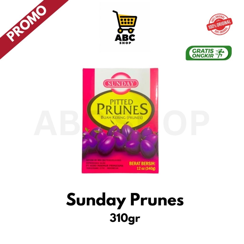 

Sunday Pitted Prunes / buah kering prunes 310gr